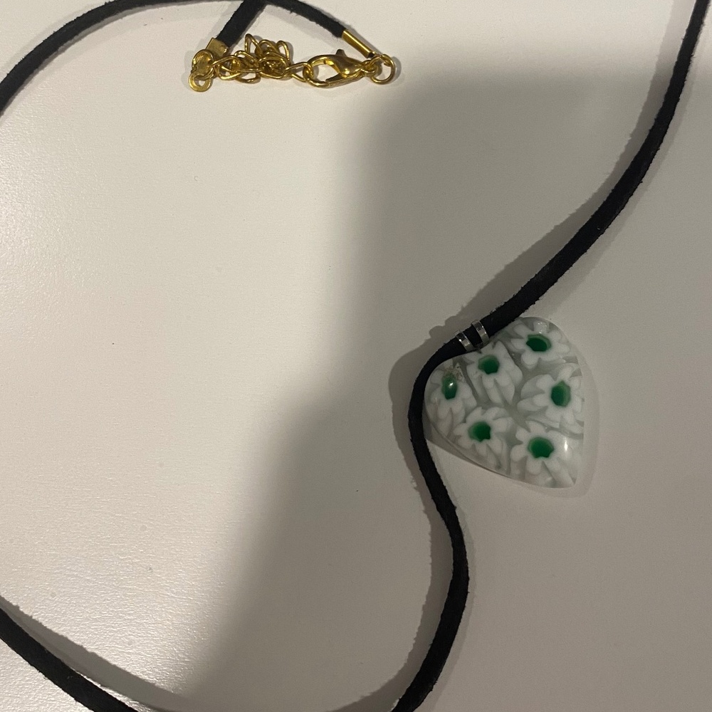 Heart floral necklace